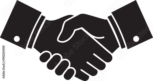 Handshake Icon Vector, Business Partnership and Agreement Symbol