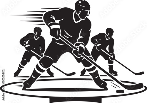 Slap Shot on white background.