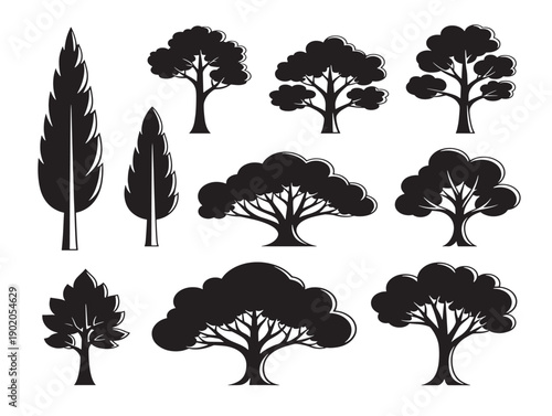 Minimal tree silhouette artwork with modern simplicity