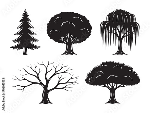 Handcrafted tree silhouette with artistic natural charm