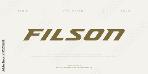 Filson, Creative digital minimal modern logo alphabet fonts. Typography minimalist urban sana serif digital fashion future creative logos fonts. vector illustration

