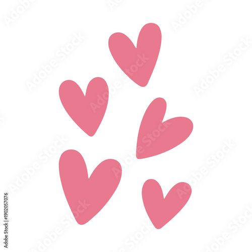 valentine pink hearts svg, hearts doodle