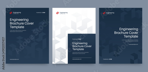 Brochure Cover Template for Modern Minimalist Corporate Annual Report & Company Profile Front Pages