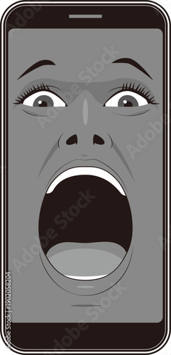 爆笑する女性スマホ