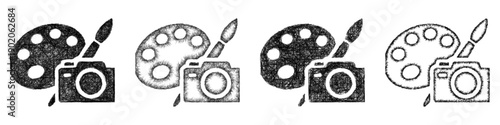 Sketch hobby icon design set