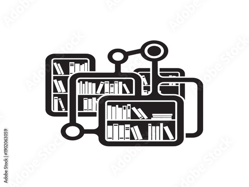 Root network silhouette natural botanical illustration