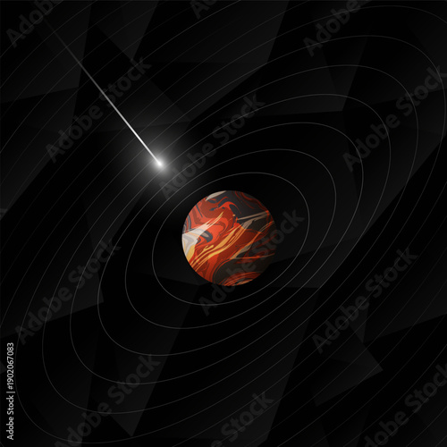 Dotted Orbit Space Abstract illustration