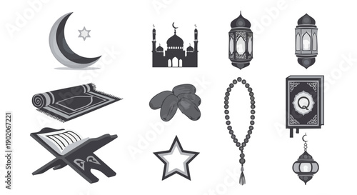 Collection Dicônes de Ramadan Gris Anthracite