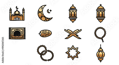 Collection Dicônes Minimalistes de Fêtes Islamiques