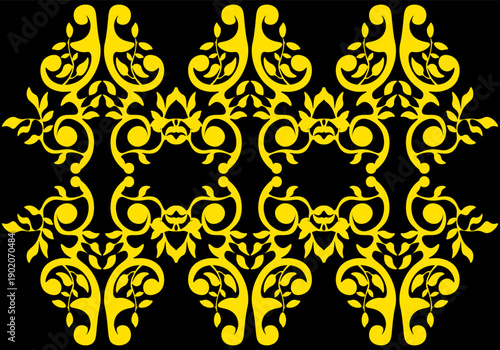 Floral pattern. wood carving pattern