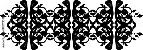 traditional pattern of sumatera. floral pattern with dark color