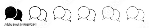 Speech Bubble Chat Icons for Messaging, Communication, Conversation and Social Media Icon.