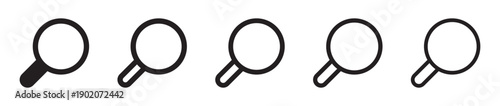 Search Magnifying Glass Icon Set