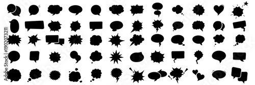 Speech Bubble set. Chat , message and comic dialogue bubbles collection vector