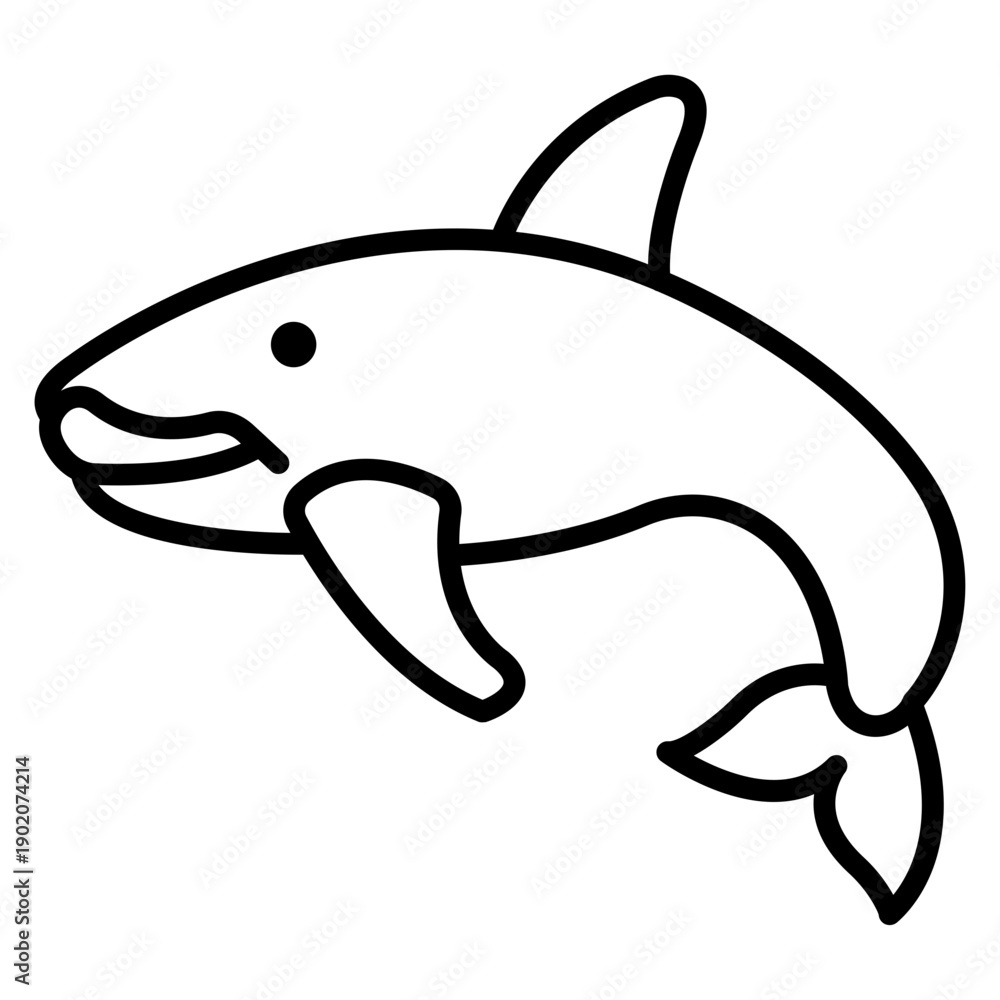 Obraz premium Beluga Whale Icon