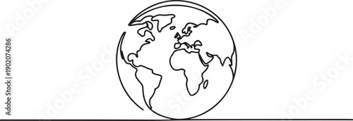 Globe Icon Representing World Map Symbolizing Global Connectivity and Geography Vector Illustration