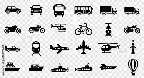 Collection of Transportation Icons.