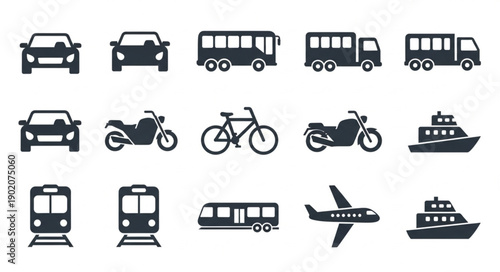 Collection of Transportation Icons.
