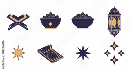 Collection Dicônes Sacrées Minimalistes Bicolores pour le Ramadan