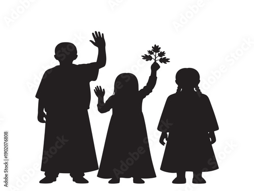 Artistic woodland shadows with expressive tree silhouettes