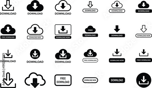 Download Button Icon Set

Download Icons Collection, Cloud Download Icon Pack, Free Download Button Set