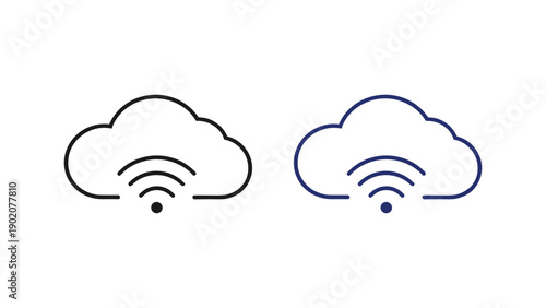 Cloud Wireless Network Icon Vector Illustration