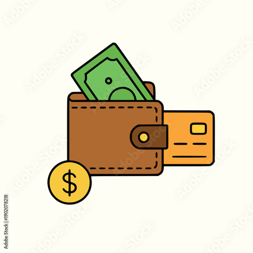 Wallpaper Mural Vector illustration of a shopping cart with a credit card and money set on a green delivery truck icon for business shipping and transport service design Torontodigital.ca