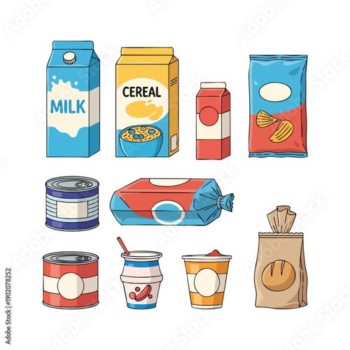 Assorted Packaged Food and Beverage Products