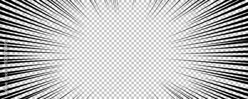 Black comic book transparent background