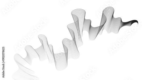 Abstract backdrop with grey wave gradient lines