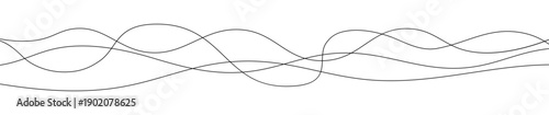 Thin curved wavy lines