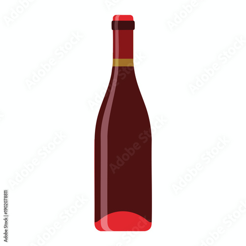 Red Wine Bottle Illustration