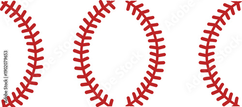 Baseball stitching pattern for sports and game designs