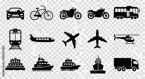 Collection of Transportation Icons.