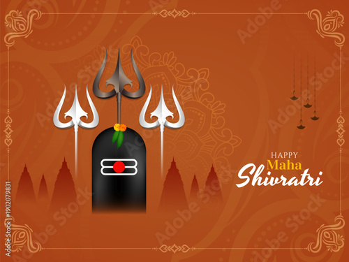 Happy Maha Shivratri Indian festival elegant decorative background