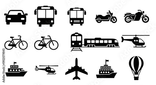 Collection of Transportation Icons.