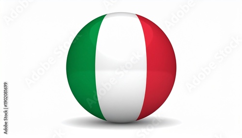 Free Download Soccer ball with Italian tricolor design, green, white, red vertical sections, symbolizing national pride. - GFXLoad