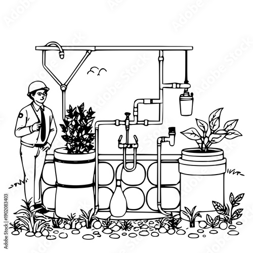 ​Cartoon vector illustration of three hands emerging from colorful buckets holding stop signs to protest against viral internet challenges. Isolate