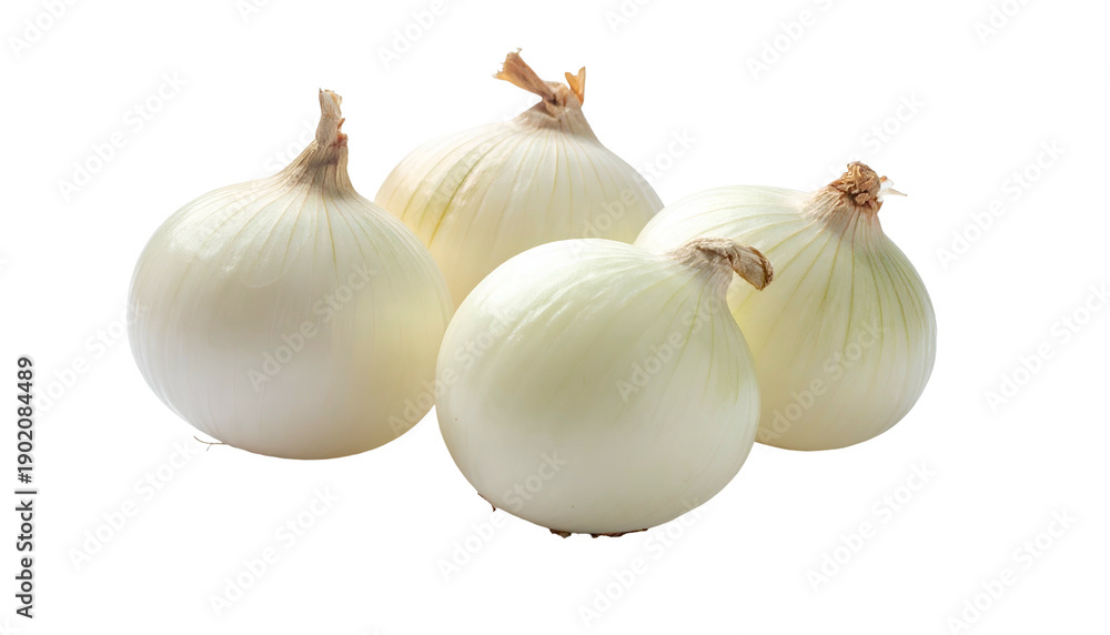 custom made wallpaper toronto digitalClose-up of four raw, white onions with their layered skins visible, against a solid black background. Their bulbs are slightly glossy