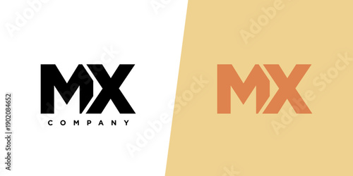 Letter M and X, MX logo design template. Minimal monogram initial based logotype.
