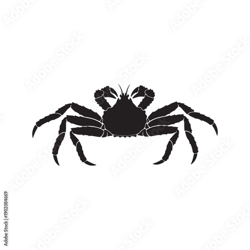 King crab silhouette vector illustration design on white background