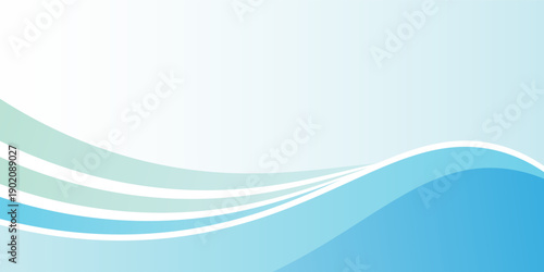 Abstract light blue and green background with 3d flowing wave concept. Abstract blue wave shape with futuristic concept background with text space for poster, banner, slide, cover, presentation.