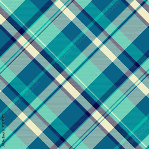Modern plaid pattern in cool blue tones. Great for backgrounds, textiles, or design projects needing a sophisticated and calming, coordinated color scheme.