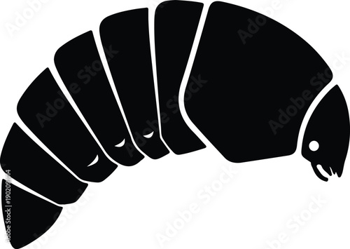 silhouette simple flea insect illustration for biology and pest control vector design