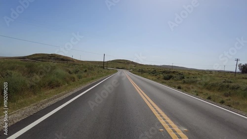 Wallpaper Mural American West Grassland and Hills 04 Rear View Driving Plates USA Torontodigital.ca