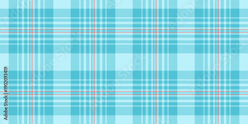 Duvet textile plaid tartan, comfortable seamless texture check. Kid vector fabric background pattern in light and cyan colors.