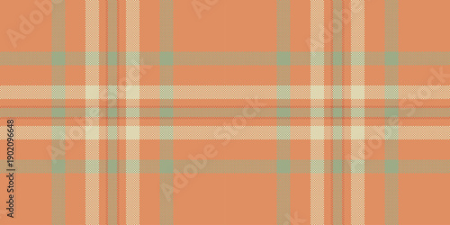 Holiday check tartan background, thanksgiving seamless plaid textile. Book fabric texture pattern vector in orange and pastel colors.