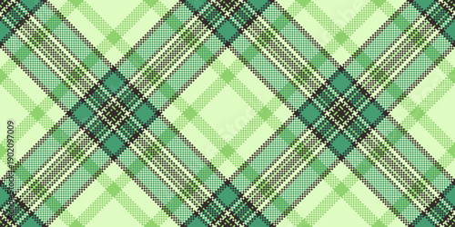 Spanish plaid seamless tartan, rest background check pattern. Back vector fabric textile texture in light and mint colors.