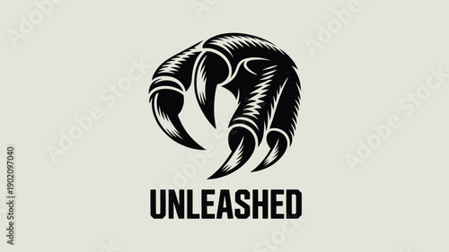 Unleash your inner strength with powerful bear claw mark logo design