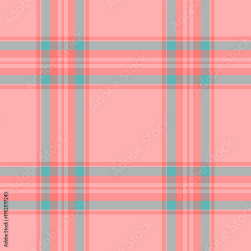 Self seamless texture tartan, warp textile background check. Print fabric plaid vector pattern in red and antique steel colors.